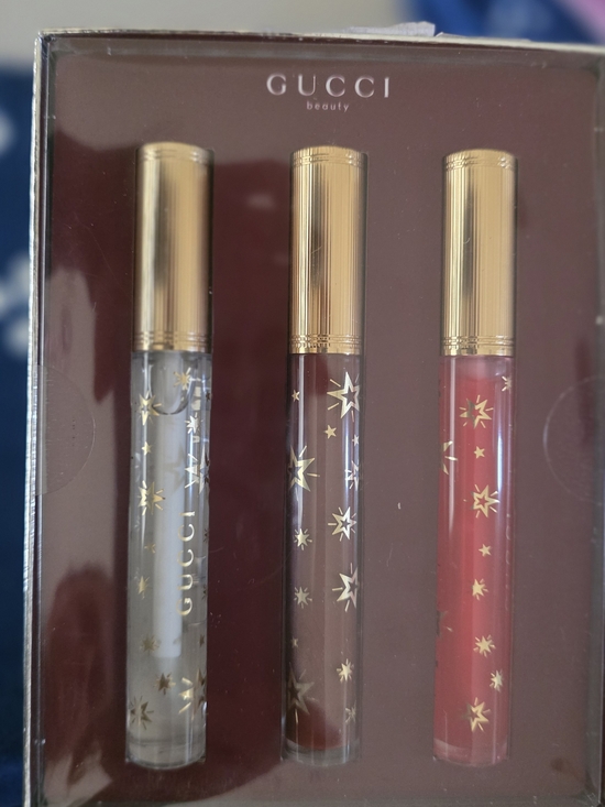 Gucci Other - Gucci Beauty Lip Gloss Trio — Clear, Deep Berry, Rosy Pink